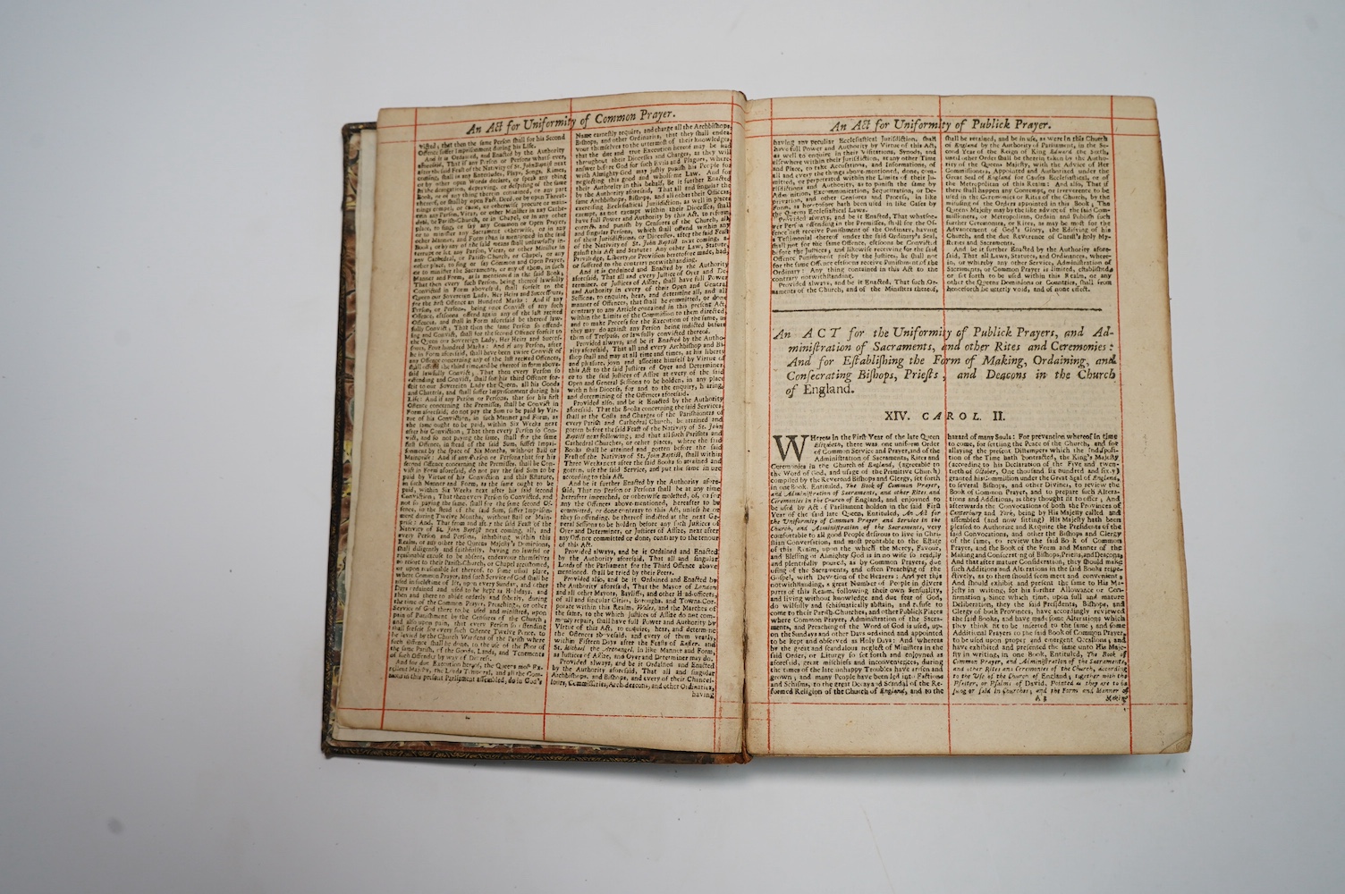 The Book Of Common Prayer, and Administration of the Sacraments ... according to the use of the Church of England ... with 54 plates, red ruled throughout; contemp. gilt decorated and panelled black morocco, sometime reb